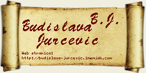 Budislava Jurčević vizit kartica